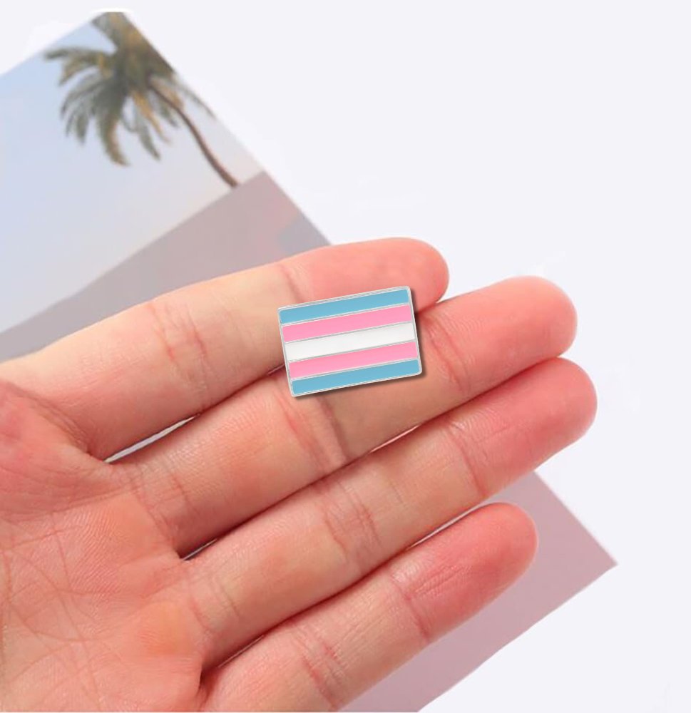 Rectangle Transgender Pride Flag Pins