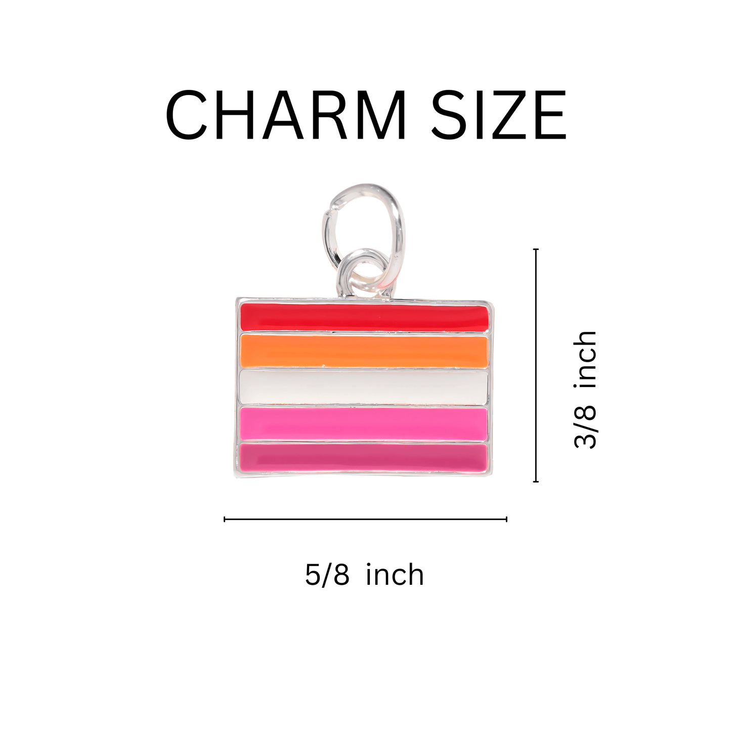 Lesbian Sunset Flag Earrings