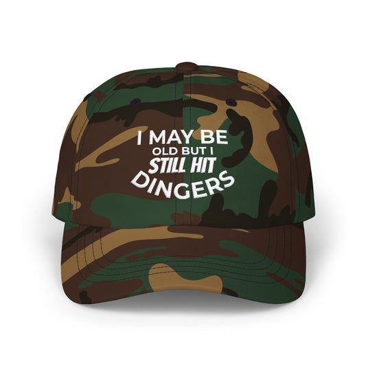 Camo Baseball Cap - "I May Be Old But I Still Hit Dingers" Baseball Hat