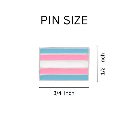 Rectangle Transgender Pride Flag Pins