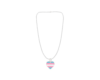 Transgender Heart Pride Necklaces
