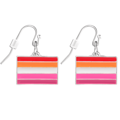 Lesbian Sunset Flag Earrings