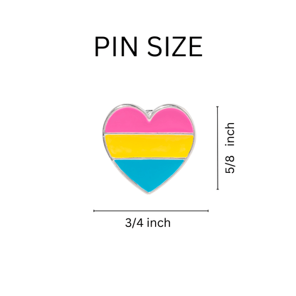 Pansexual Heart Shaped Pins
