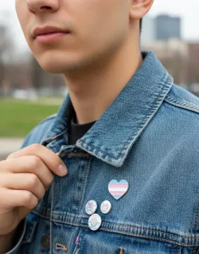 Transgender Heart Pride Pins